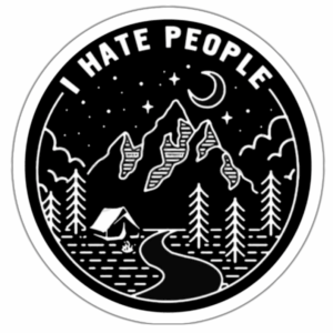 I Hate People Night sticker